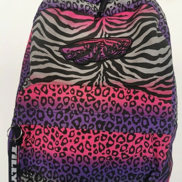 Vans Realm Classic Patch Animal Print Backpack – Gently Worn - Picture 1 of 5
